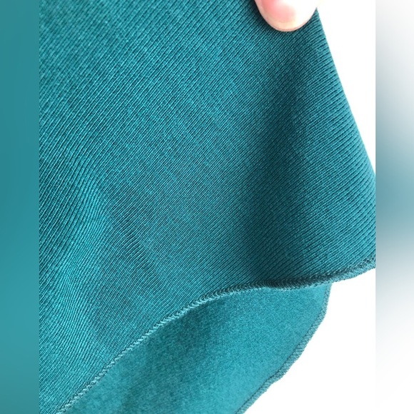 NWT Soft Surroundings Marla Dress Asymmetrical Overlay Soft Knit Artsy | Green - Picture 8 of 14